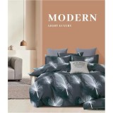 Lenjerie pat dublu,bumbac finet,6 piese,cearceaf normal 220x240cm, cearceaf pilota 200x220cm, 2 fete de perna 50x70, 2 fete de perna 70x70-A1061