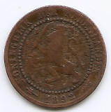 Olanda 1 Cent 1892 - Willem III / Wilhelmina , Bronz, 19 mm KM-107.2, Europa