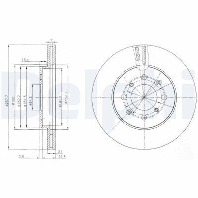 DELPHI BG4148C Disc frana foto