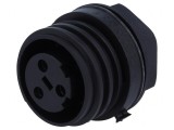 Conector Circular Soclu Mamă 3 PIN Buccaneer 900 Nichelat