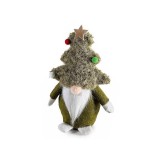 Figurina Mos Craciun textil multicolor III cm 8,5 x 5,5 x 14 H
