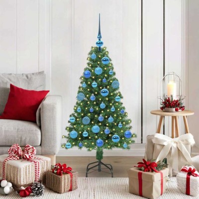 vidaXL Brad de Crăciun artificial Verde 120 cm PVC și Oțel și Plastic 3396898 foto