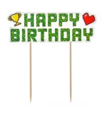 Topper tort model Game On, Happy Birthday decor aniversare