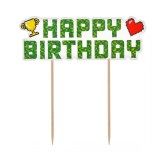 Topper tort model Game On, Happy Birthday decor aniversare