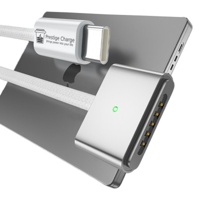 Cablu de Incarcare Magsafe 3, PRESTIGE CHARGE&amp;reg;, pentru Apple Macbook Air / Pro, 140W Maxim, USB C-Magsafe 3, PD 3.1, Afisaj Indicator LED, Magnetic, M foto