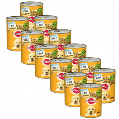 Pedigree conservă cu pui în gelatină, pentru cățeluși 12 x 400g