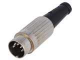 Mufă DIN tată 5 pini 180&deg; cablu lipire 34V