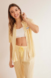 Women&#039;secret pijama UNIVERSAL femei, culoarea galben, 3597417
