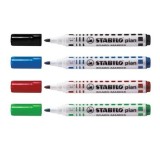 Cumpara ieftin Marker pentru tabla Stabilo Plan 64, varf rotund, 2.5-3.5mm, 4 buc