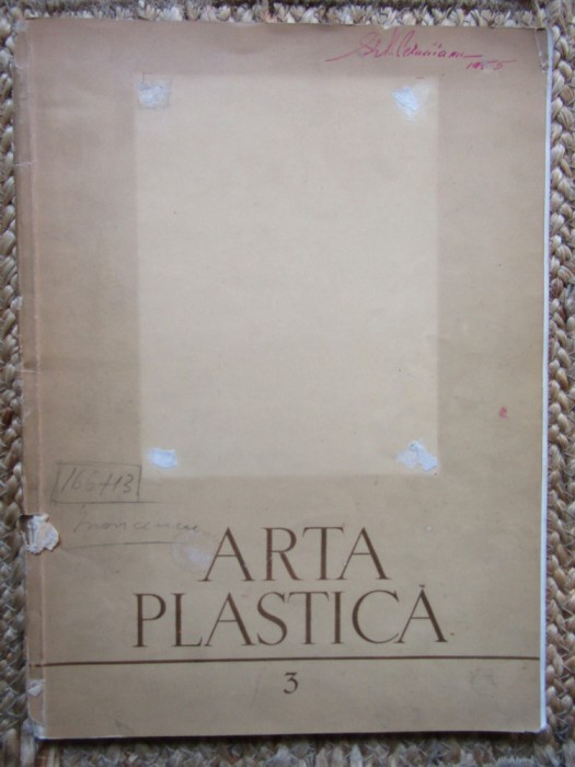 ARTA PLASTICA , REVISTA A UNIUNII ARTISTILOR PLASTICI NR.3 , 1954
