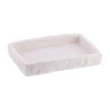 Săpuniera Polirășină Dreptunghi Design Piatră &ndash; Alba