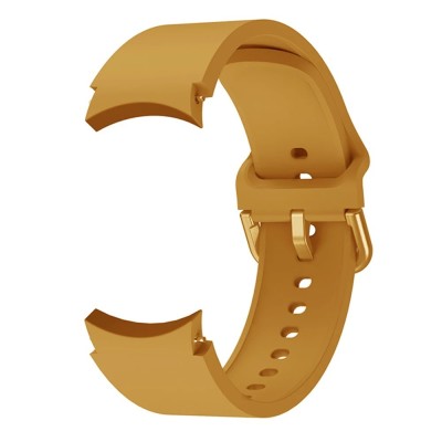 Curea din silicon 20 mm, marca THD pentru Samsung Galaxy Watch 4 Classic 46 mm/42 mm si Samsung Galaxy Watch 4 44 mm/40 mm, culoarea galben foto