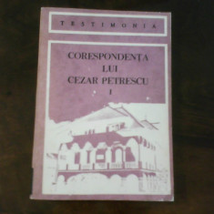 Corespondenta lui Cezar Petrescu, ingrijita de Stefan Ionescu, ed. princeps