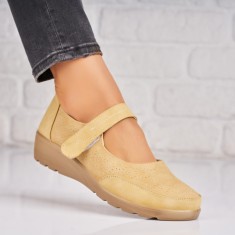 Pantofi dama casual Bej din Piele Ecologica Intisa foto