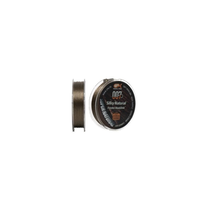 Fir textil CPK Silky Natural Feeder Hooklink Brown 0.16mm/8kg/15m