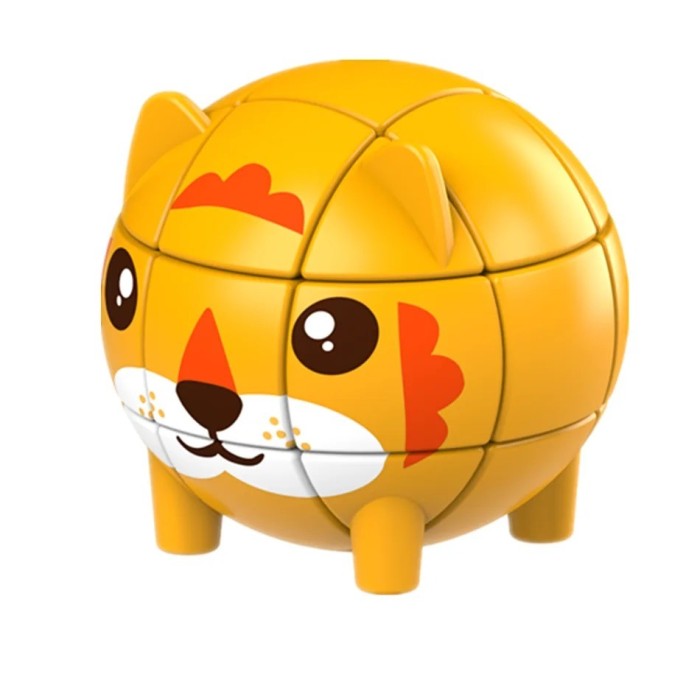 Animalutz Magic Cube Jucarie Puzzle 3D Cub Magic Rotativ Educativ tip Rubik - Tigru