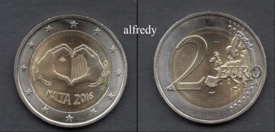 MALTA 2016, 2 euro, Solidaritate foto