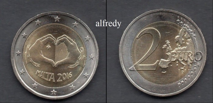 MALTA 2016, 2 euro, Solidaritate