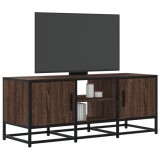 VidaXL Dulap TV, stejar maro, 100x35x41 cm, lemn prelucrat și metal