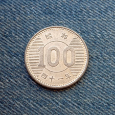 2r - 100 Yen Japonia 1966 / argint - ultimul an de batere foto