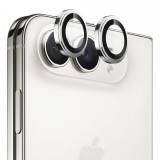 Folie de protectie Camera Spate Blueo Sapphire Crystal pentru Apple iPhone Duo, Sticla Securizata, Argintie