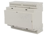 Carcasă pentru șină DIN, ABS gri, 90.2x106.25x57.5mm
