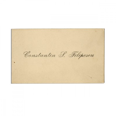 Constantin Filipescu, carte de vizită foto