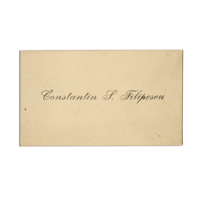Constantin Filipescu, carte de vizită