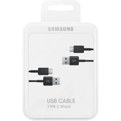 Cablu de date Samsung, 2 x Cable USB Type C, 1.5m, Black foto