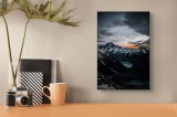 Tablou Canvas, Peisaj Montan la Apus, 26 x 39 cm, CMCLASS