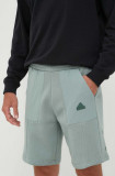 adidas pantaloni scurti barbati, culoarea verde