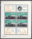 ROMANIA 1971 LP 772 b APOLLO 15 BLOC NEDANTELAT NUMEROTAT NUMAR MIC 00170 STARE MNH
