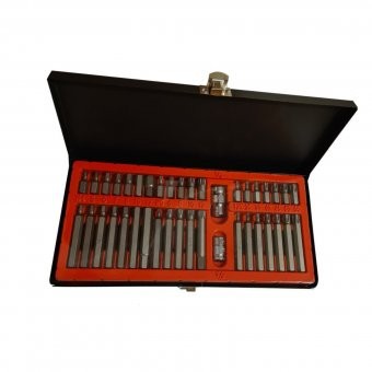 Trusa profesionala 41 piese, Biti torx, Hex, Spline, Material Cr-V foto