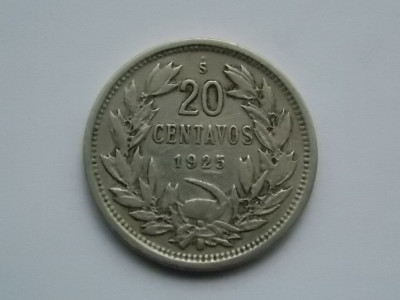 20 CENTAVOS 1925 CHILE foto