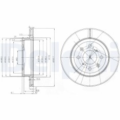 DELPHI BG3884 Disc frana