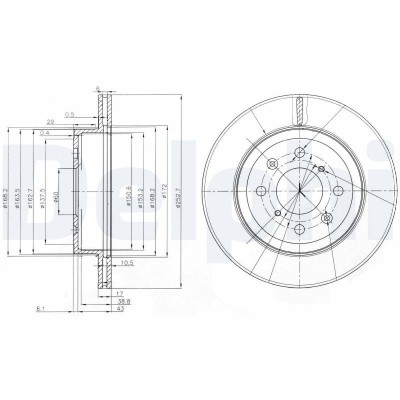DELPHI BG3884 Disc frana foto