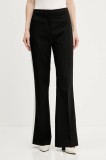 HUGO pantaloni culoarea negru, evazati, high waist, 50544753