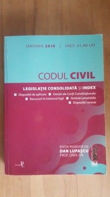 Codul civil legislatie consolidata si index- Dan Lupascu foto