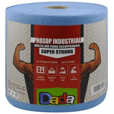 Prosop hartie industriala albastra DADA Super Strong, 310 m foto