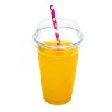 Set 100 pahare fresh frappe, cu capac, 400ml