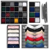 Organizator pentru lenjerie si sertar, set 4 piese Ruhhy, 45 compartimente