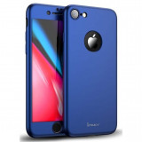 Husa Apple iPhone 7 Plus IPAKY Full Cover 360 Albastru + Folie Cadou, Flippy