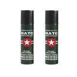 Set 2 sprayuri paralizante IdeallStore&reg;, NATO Defence, 60 ml, verde