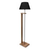 Cumpara ieftin Lampadar PWL-1081, E27 negru-nuc, 38x150 cm