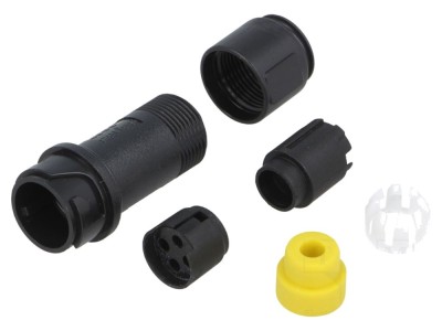 Conector circular tată 4 pini, IP68 foto