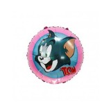 Balon folie rotund roz Tom 45 cm