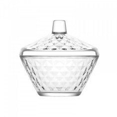 Set 12 Boluri Sticla cu capac, Bomboniera 12cm 330ml Lav Artemis S1