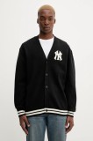 New Era cardigan din amestec de l&acirc;nă culoarea negru, 60684475