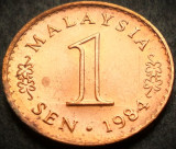 Moneda 1 SEN - MALAEZIA, anul 1984 * cod 4632 B = UNC din set numismatic