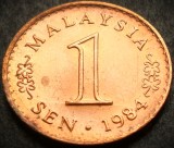 Moneda 1 SEN - MALAEZIA, anul 1984 * cod 4632 B = UNC din set numismatic